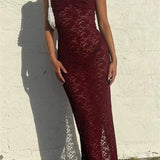 Robe dentelle transparente