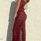 Robe dentelle transparente