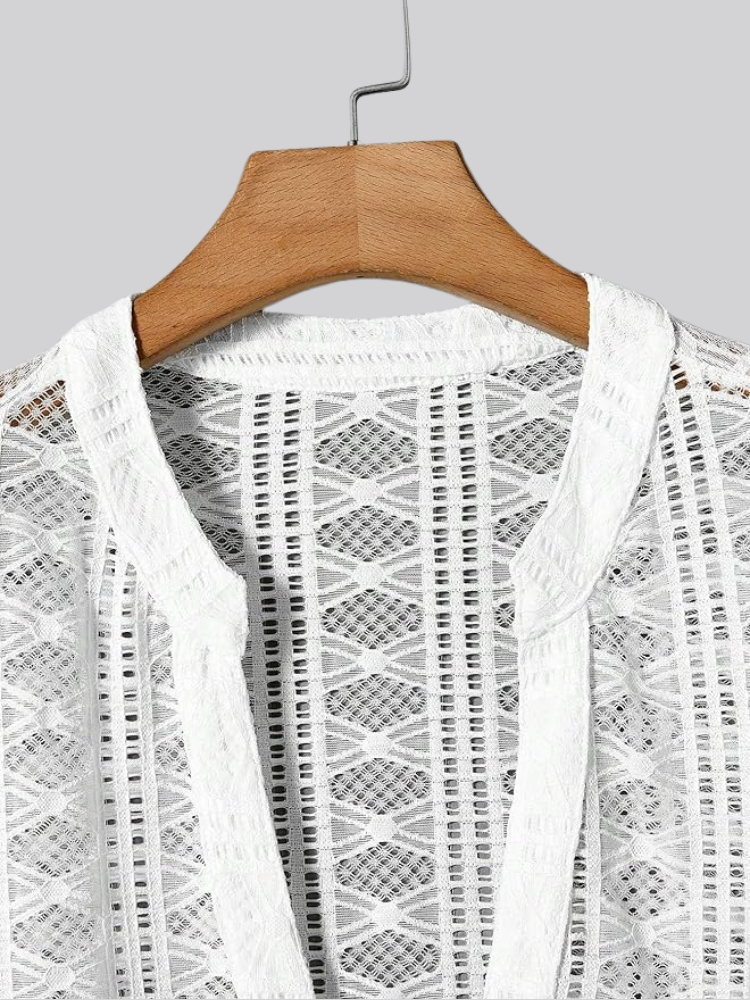 Chemise à manches transparentes