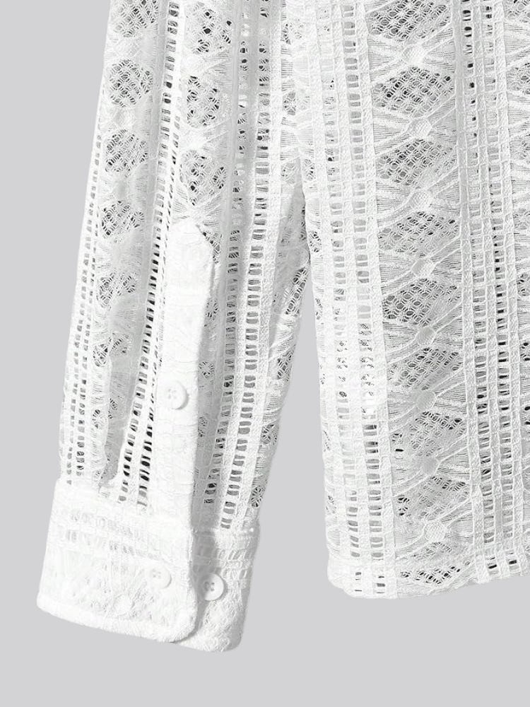 Chemise à manches transparentes