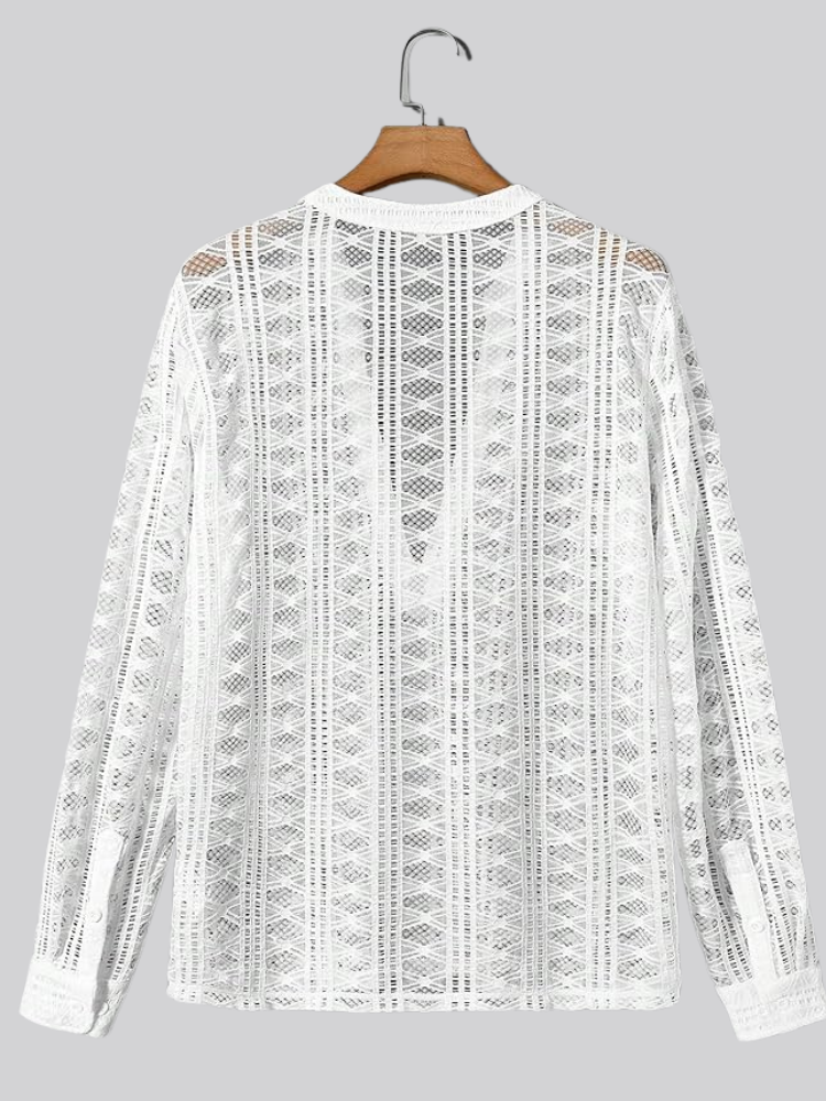Chemise à manches transparentes