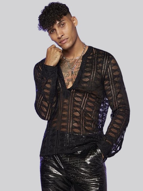 Chemise à manches transparentes
