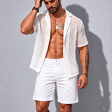 Chemise d'été transparente blanche