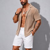 Chemise d'été transparente beige