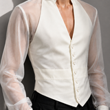 Chemise fluide transparente homme zoom
