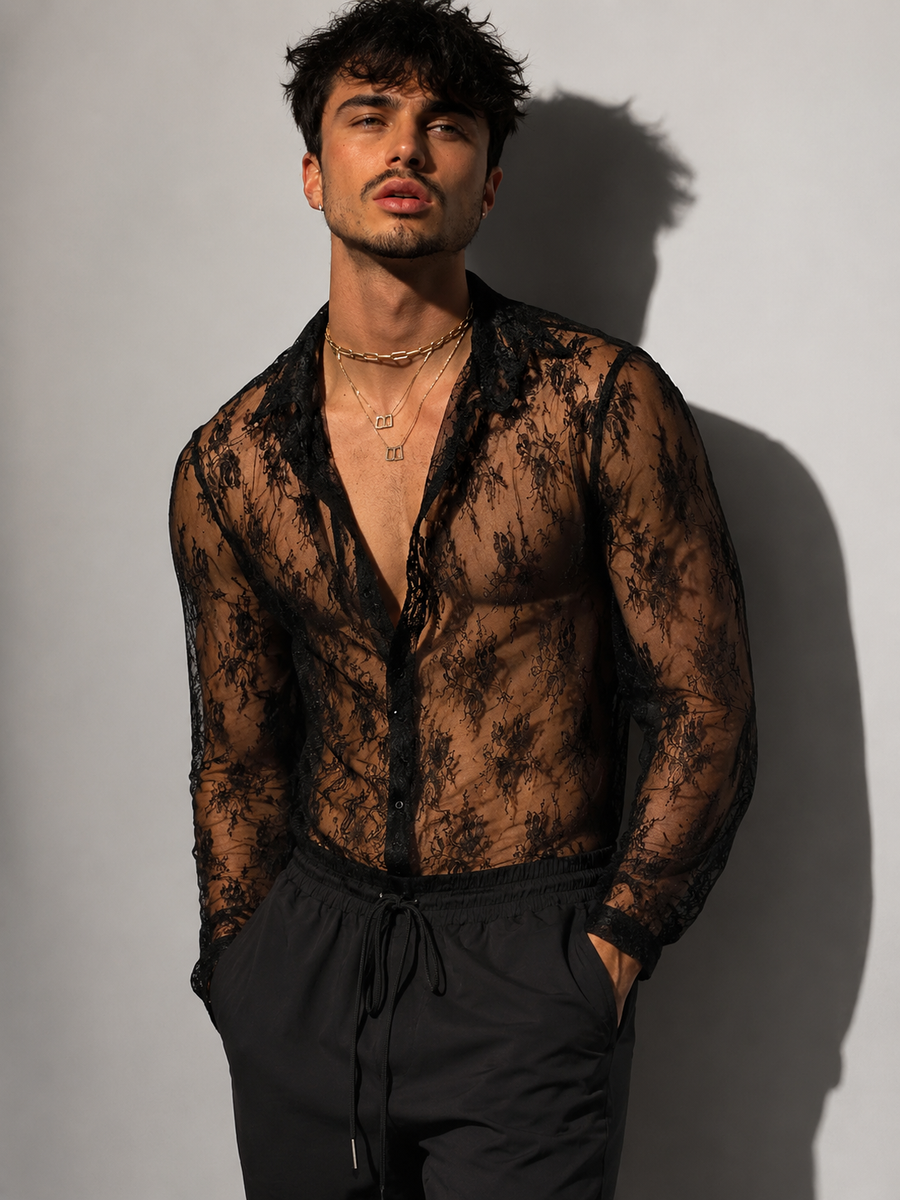 Chemise homme fine été transparente