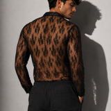 Chemise homme fine été transparente dos