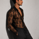Chemise homme fine été transparente profil