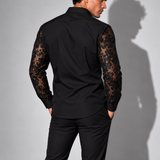 Chemise à manches transparentes dos
