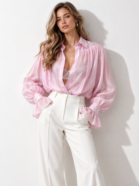 Chemise mousseline transparente