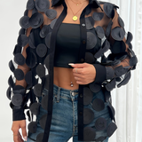 Chemise transparente sexy noire