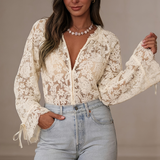 Chemise dentelle transparente