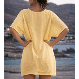 Chemise de plage transparente jaune
