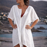 Chemise de plage transparente blanc