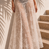 Jupe blanche transparente zoom