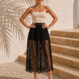 Jupe noire transparente
