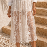 Jupe noire transparente blanche