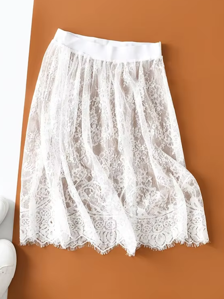 Jupe noire transparente
