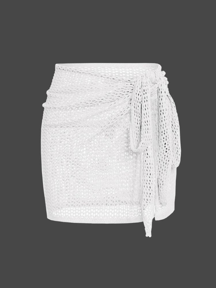 Jupe transparente au soleil blanc
