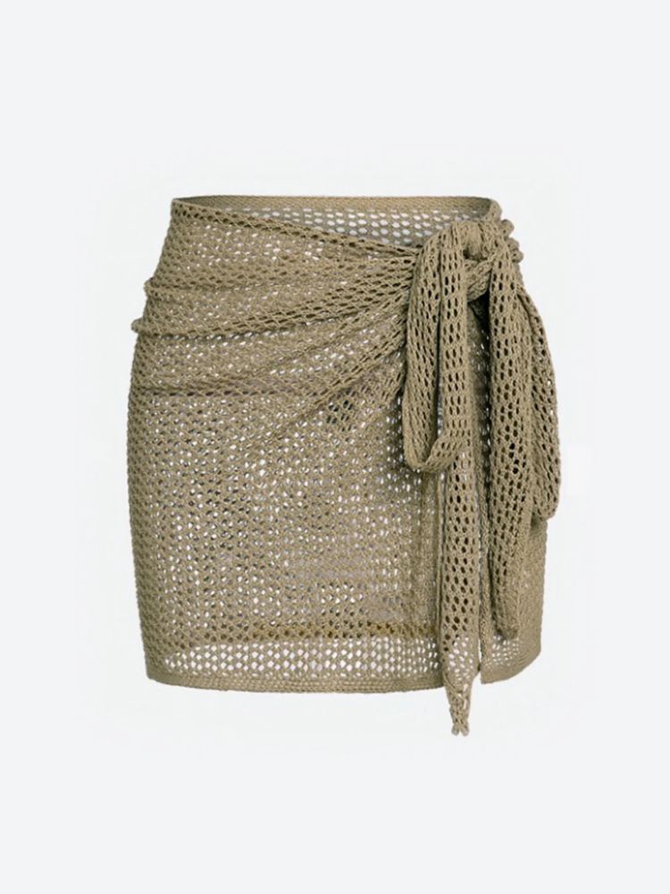 Jupe transparente au soleil couleur vert militaire