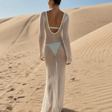 Robe de plage transparente dos