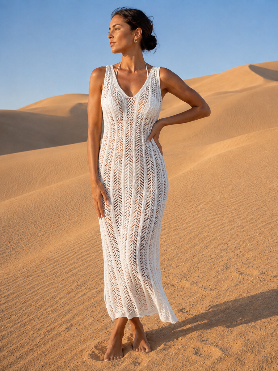 Robe de plage transparente femme