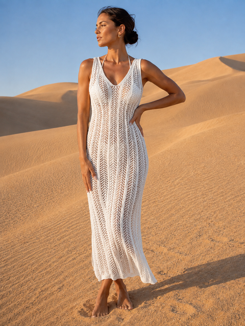 Robe de plage transparente femme