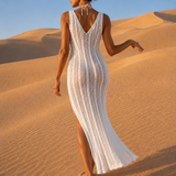 Robe de plage transparente femme dos