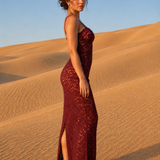 Robe dentelle transparente profil