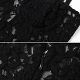 Robe dentelle transparente détails