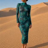 Robe manche longue transparente