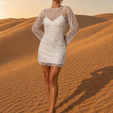 Robe à paillettes transparentes