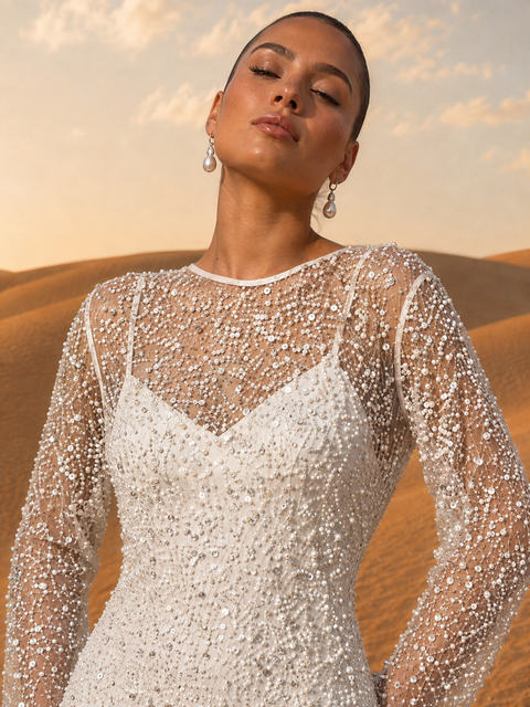 Robe à paillettes transparentes zoom
