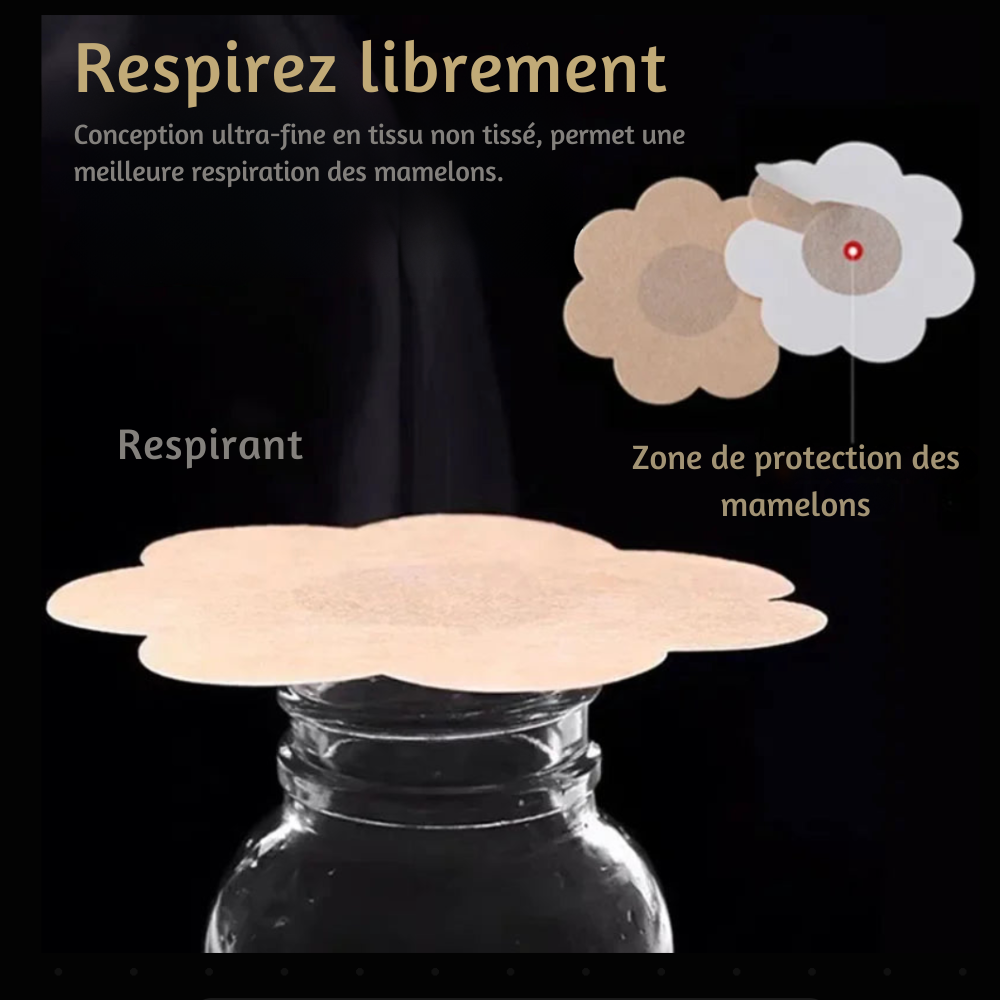 100 cache-tétons fins et respirants