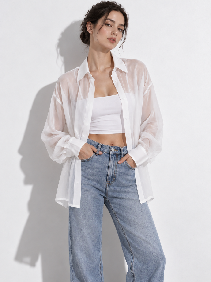 Chemise transparente sexy femme