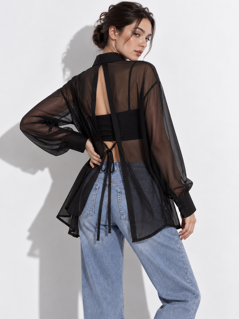 Chemise transparente sexy femme
