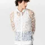 Chemise pour homme transparente couleur blanche