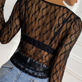 Chemise transparente manche longue