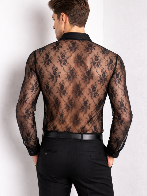 Chemise homme fine été transparente