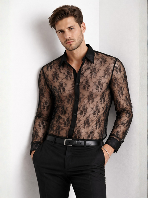 Chemise homme fine été transparente