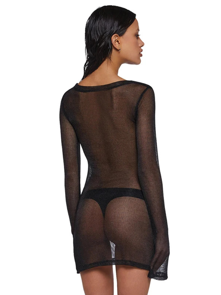 Mini robe courte transparente