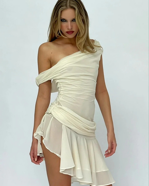 Robe en mousseline transparente