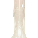 Robe transparente beige